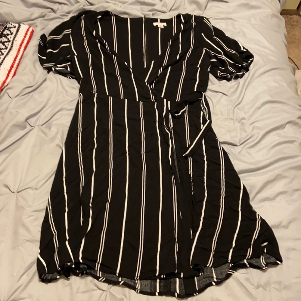Black and white striped dress, size M